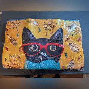 Bathroom Mat and Non Slip Cat Art 31x19.25